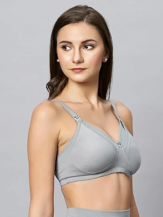 تامي مجموعة TUMMY للأمومة | 2 سراويل حمل منخفضة الخصر من قطن البامبو، 1 حمالة صدر رضاعة غير مبطنة، و4 قطع وسادات رضاعة قابلة لإعادة الاستخدام | مستلزمات ناعمة وقابلة للتهوية لفترة ما بعد الولادة والرضاعة الطبيعية للأمهات الجدد